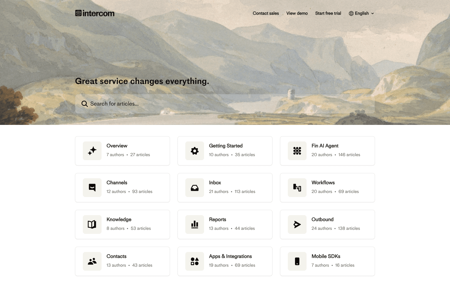 Intercom website screenshot